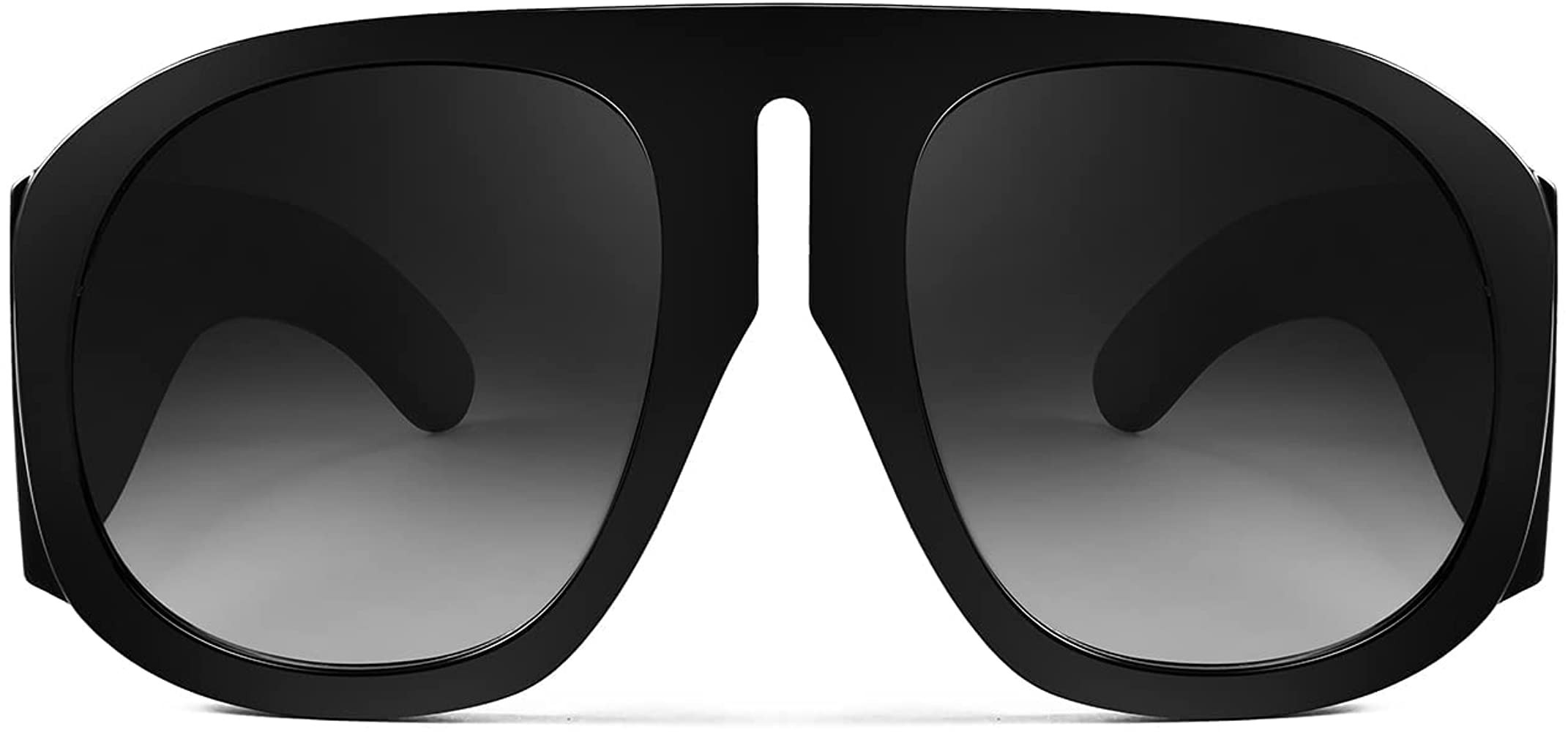 FEISEDY Oversized Square Sunglasses Women Men Round Shield Sunglasses Vintage Plastic Thick Frame... | Amazon (US)