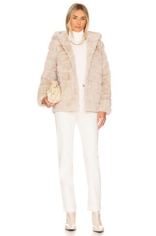 Apparis Goldie 5 Faux Fur Jacket in Latte from Revolve.com | Revolve Clothing (Global)