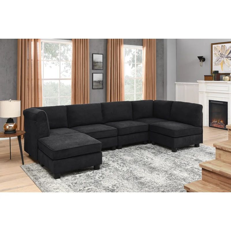 Roeder 120" Wide Modular Corner Sectional with Ottoman | Wayfair North America