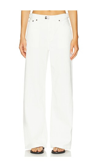 Still Here Buckle Wide Leg Jeans in White. - size 29 | Revolve Clothing (Global)