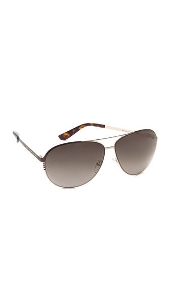 Marc By Marc Jacobs Classic Aviator Sunglasses - Light Gold/Brown Gradient | Shopbop