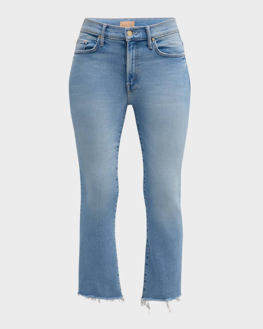Lil' Insider Crop Step Fray Jeans | Neiman Marcus
