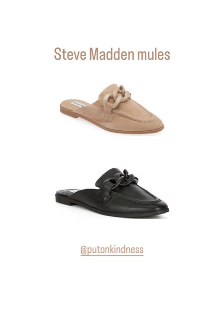 Steve Madden Cally mules. Suede chain slides. Neutral mules.

#LTKstyletip #LTKworkwear #LTKshoecrush