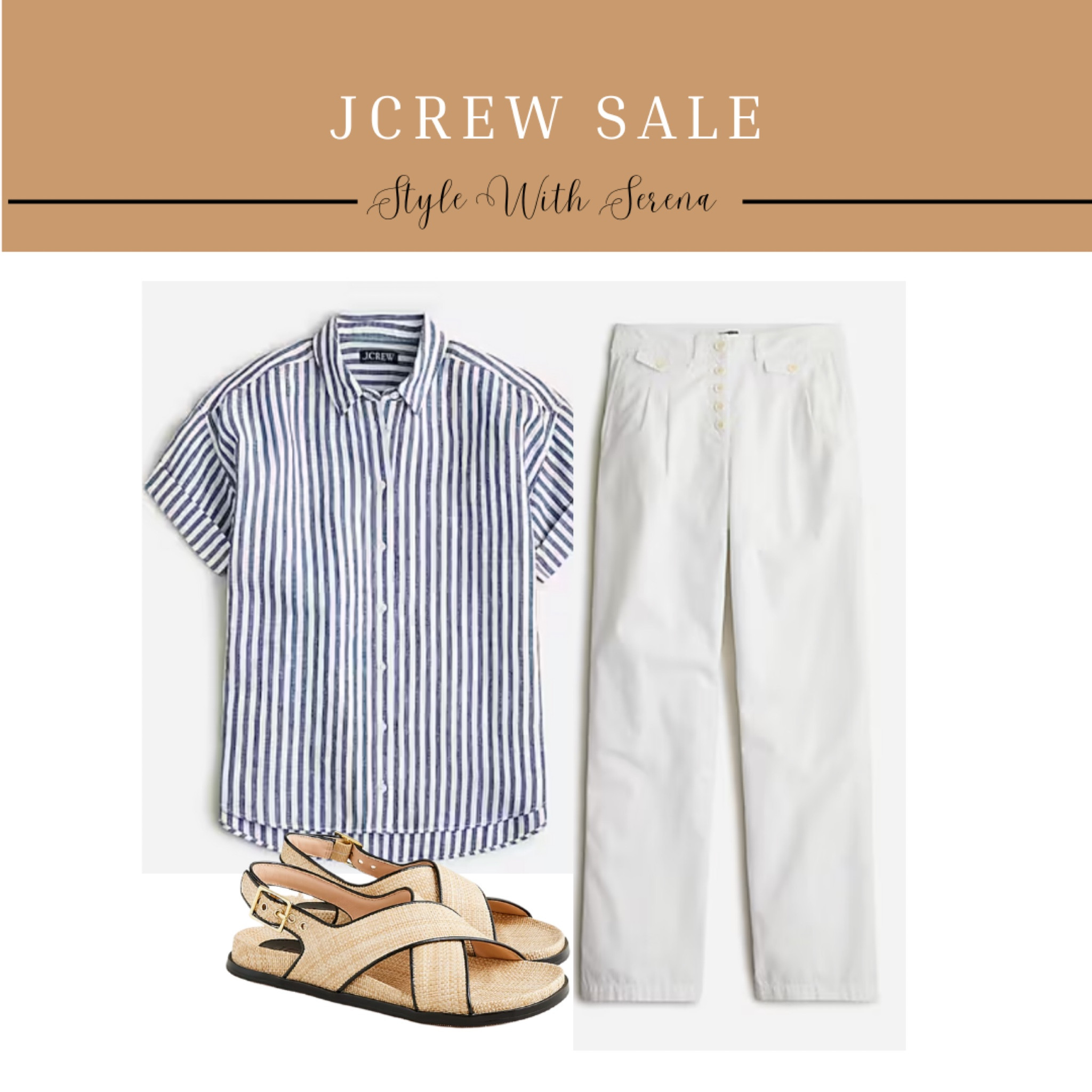 Jcrew sale, Jcrew, white denim, denim, summer outfit, sandals 

#LTKStyleTip #LTKSummerSales #LTKSeasonal