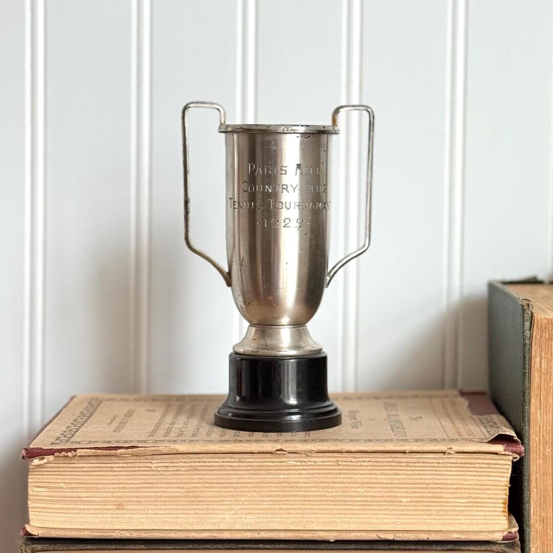Wonderful Small Vintage 1929 Art Deco Silver Plate & Bakelite Double Handle Loving Cup Trophy, Pa... | Etsy (US)