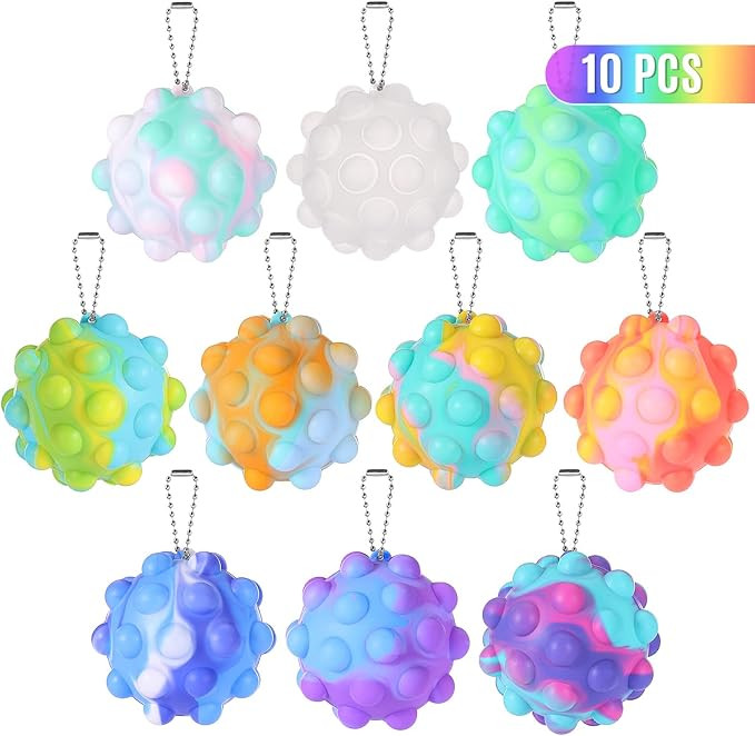 Pop Fidget Ball It Poppers Fidget Toys 10 Pack Party Favors for Kids Bulk Fidgets Stress Balls fo... | Amazon (US)
