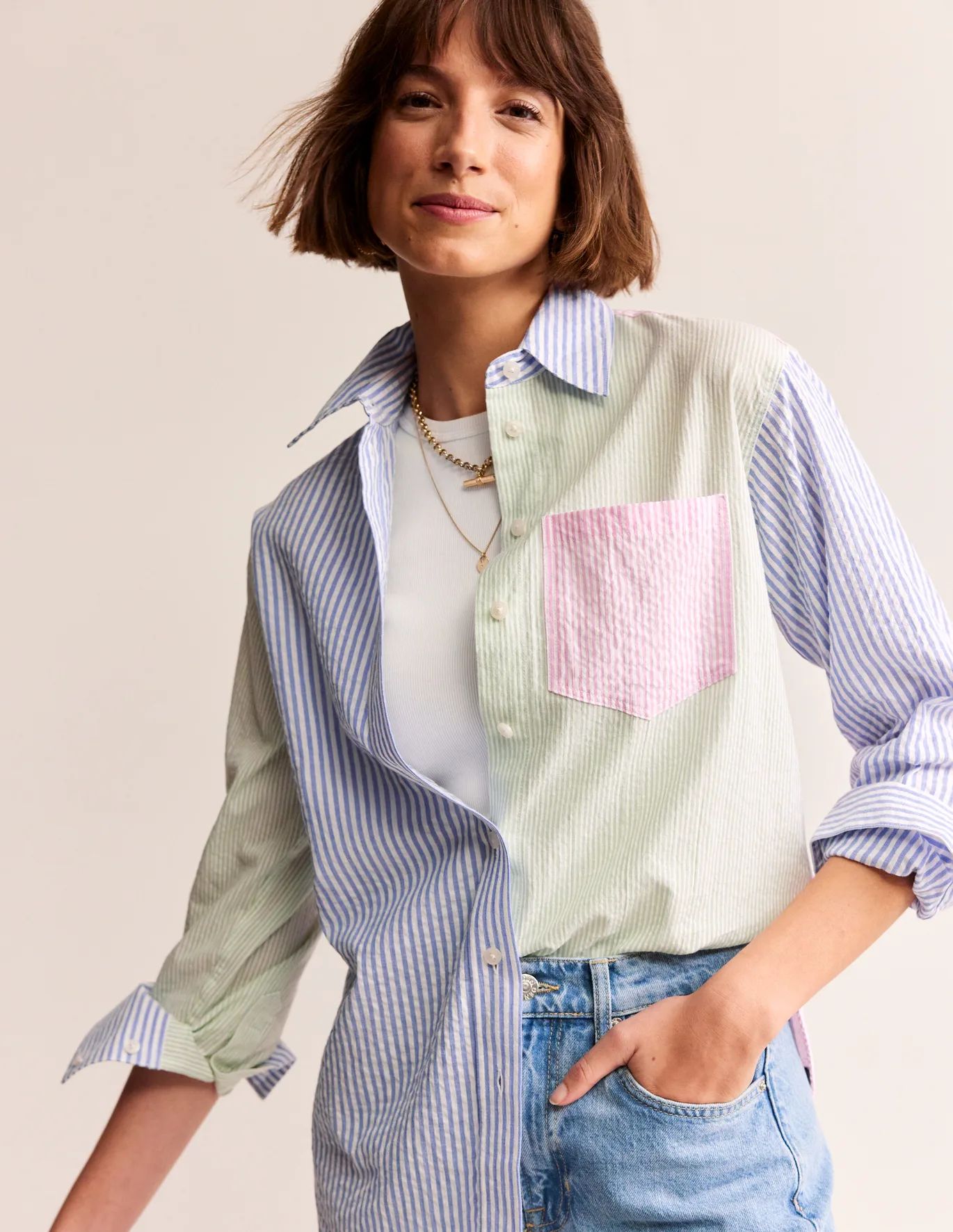 Connie Seersucker ShirtHotch Multi | Boden (US)