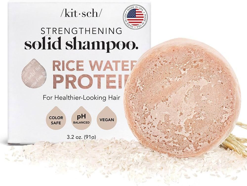 Kitsch Hair Growth | Rice Shampoo Bar for Strengthening | Helps Dry Hair | Made in US | All Natur... | Amazon (US)