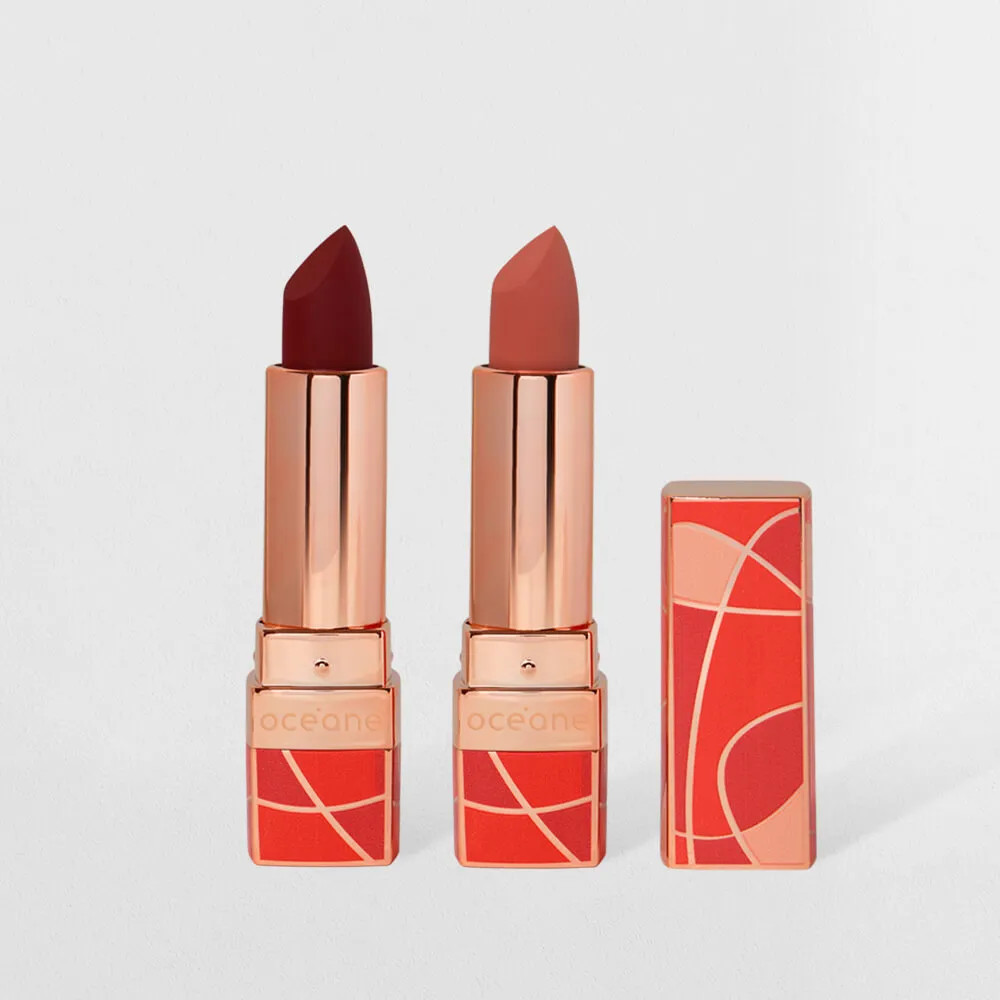 Kit Batom Nude + Batom Vinho Capri (2 Produtos) | Oceane (BR)