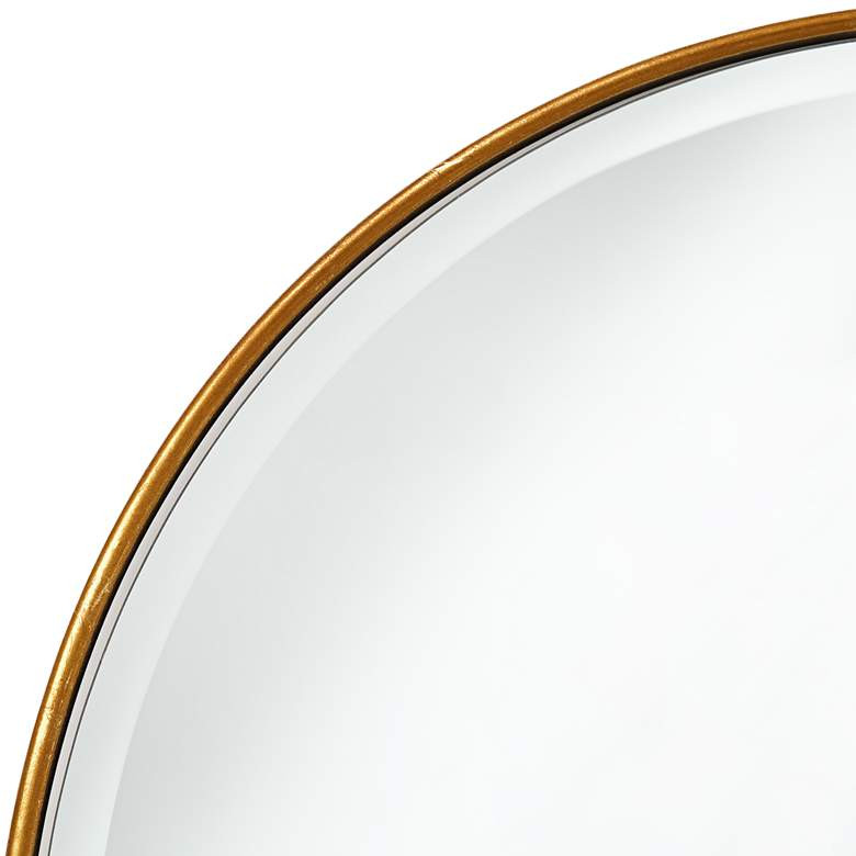 Uttermost Belinda Shiny Antiqued Gold 34" Round Wall Mirror - #779J3 | Lamps Plus | Lamps Plus