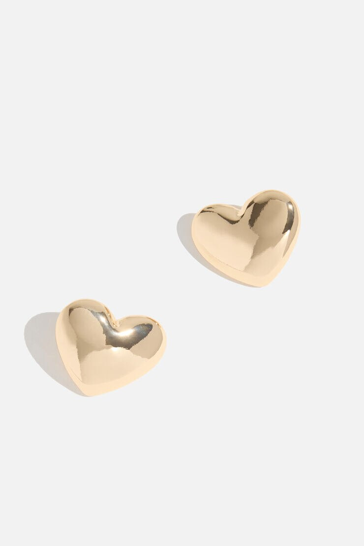 Oversized Heart Stud Earrings | Dynamite Clothing