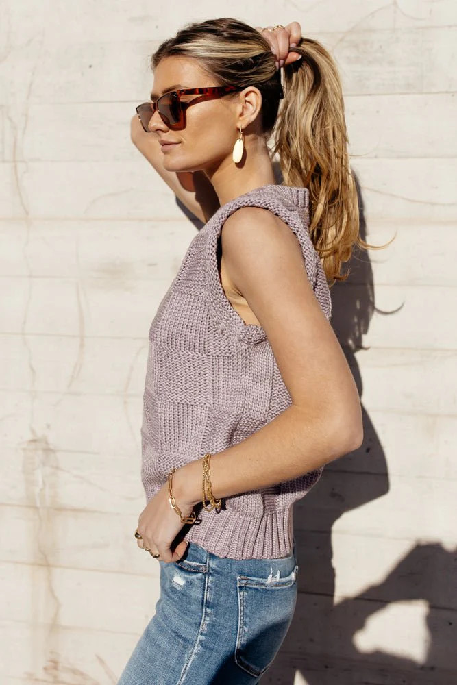 Rudie Sweater Vest in Purple | Böhme US