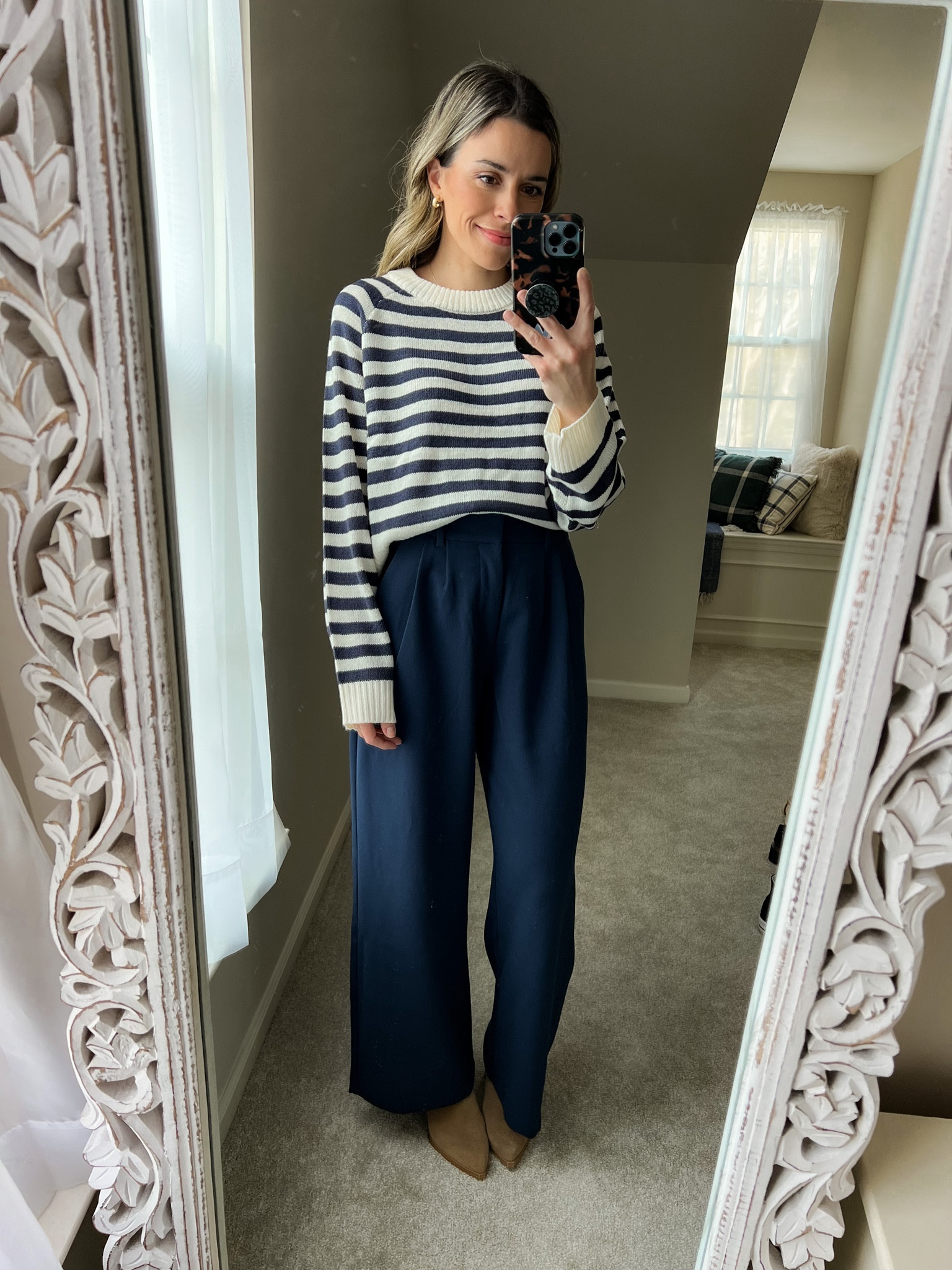 pants size small short
sweater size small

Workwear 

#LTKunder100 #LTKunder50 #LTKsalealert