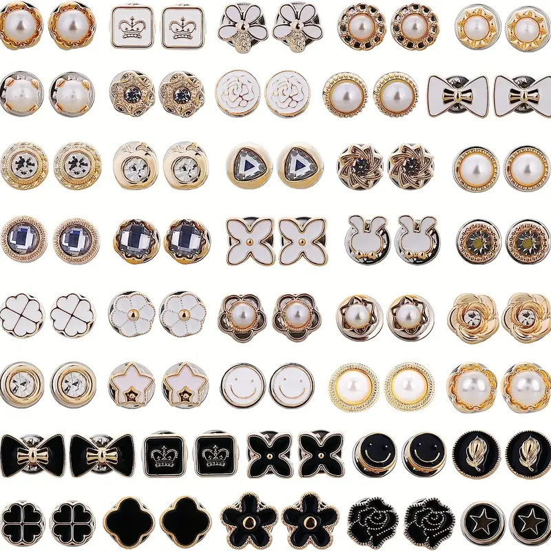 Secure & Stylish 80-Pack White Shirt Brooch Buttons: Perfect for Women's Blouses & Crafts - Durab... | Temu Affiliate Program