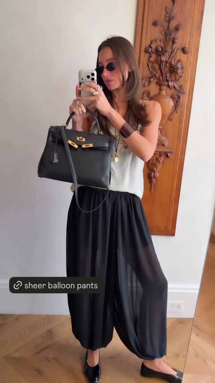 the cutest sheer balloon pants! 

 #LTKootd