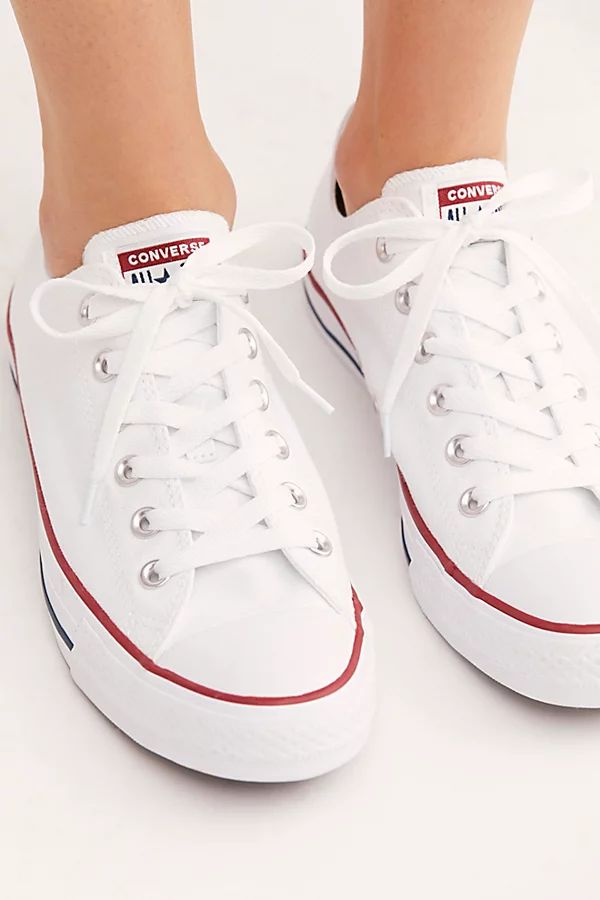 Chuck Taylor All Star Low-Top Converse Sneakers by Converse at Free People, Optic White, 3 M | Free People (Global - UK&FR Excluded)