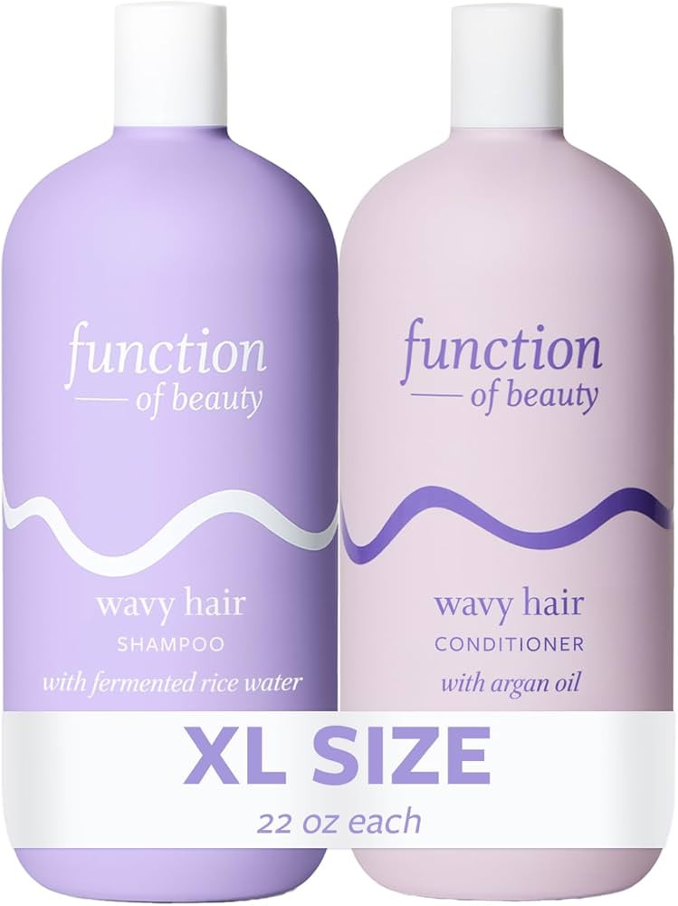 Function of Beauty Wavy Hair Shampoo & Conditioner Set, 22 oz Each - With Fermented Rice Water to... | Amazon (US)