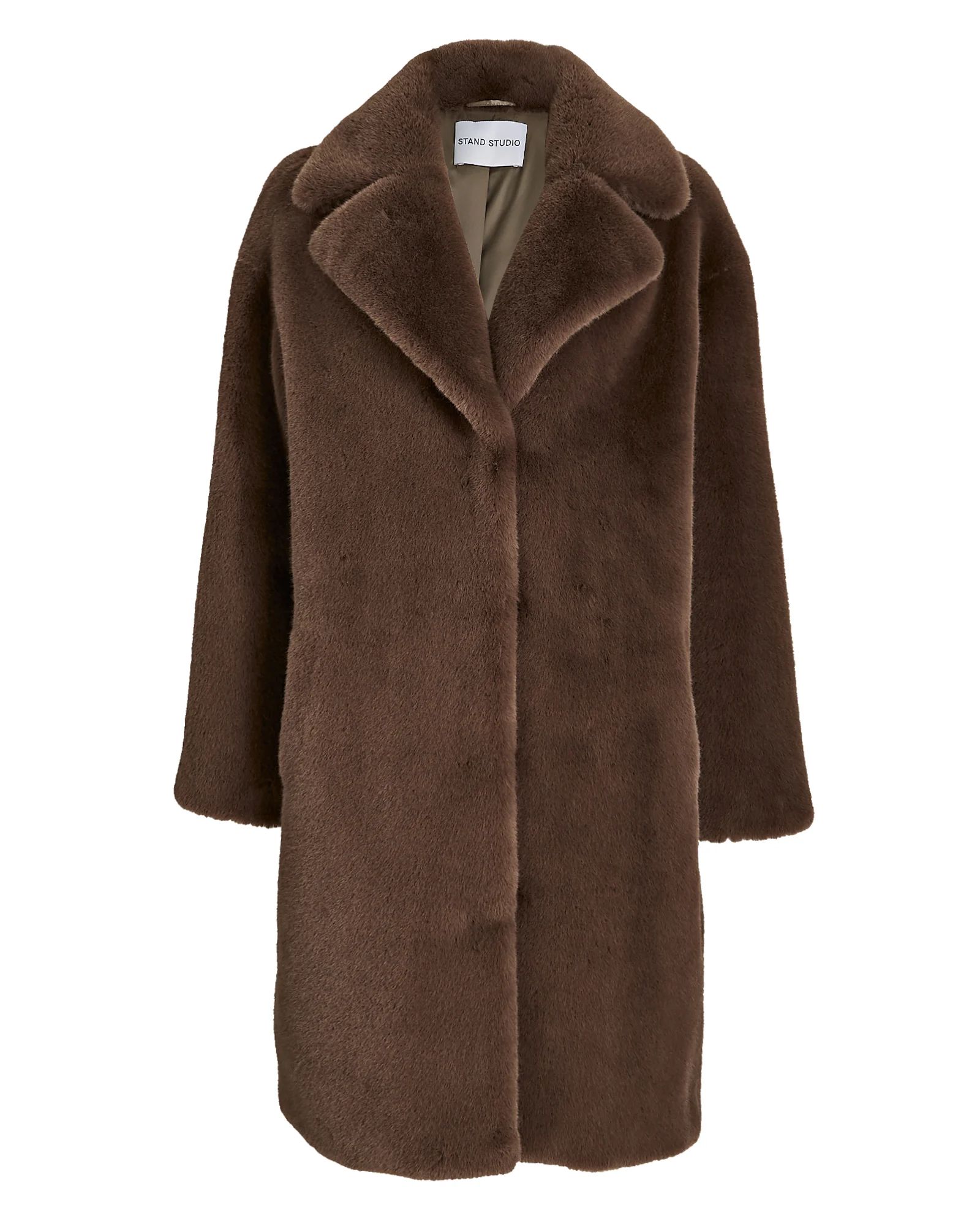 Camille Faux Fur Cocoon Coat | INTERMIX