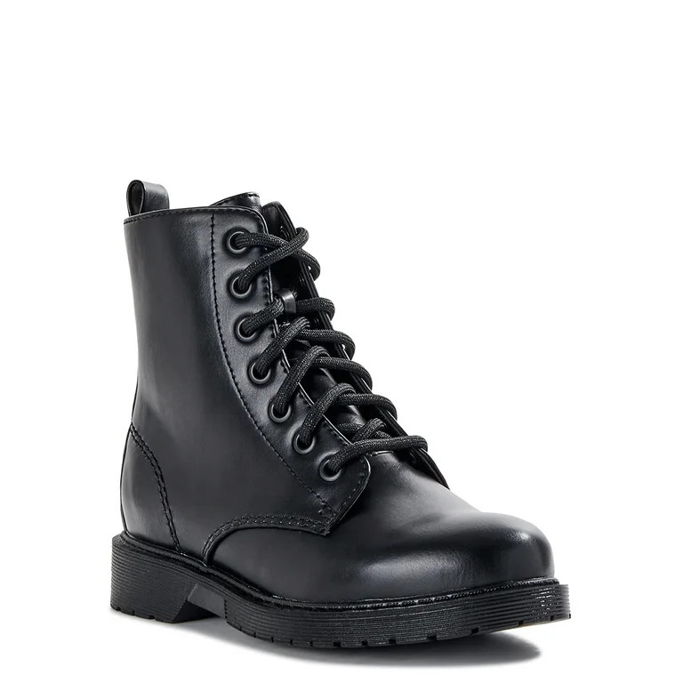 Wonder Nation Little Girl and Big Girl Combat Boots, Sizes 13-6 | Walmart (US)