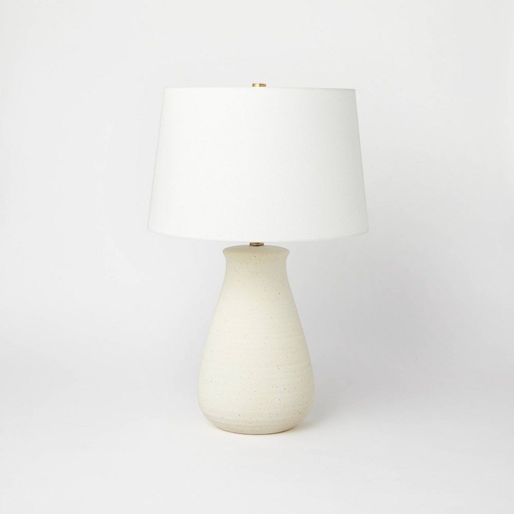 Ceramic Speckled Table Lamp Cream (Includes LED Light Bulb) - Threshold designed with Studio McGee | Target
