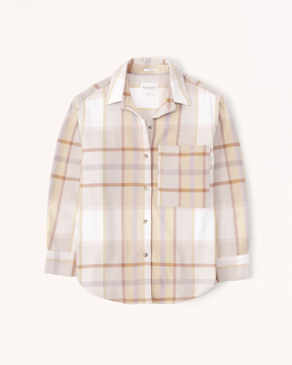 Oversized Flannel Shirt Jacket | Abercrombie & Fitch (US)