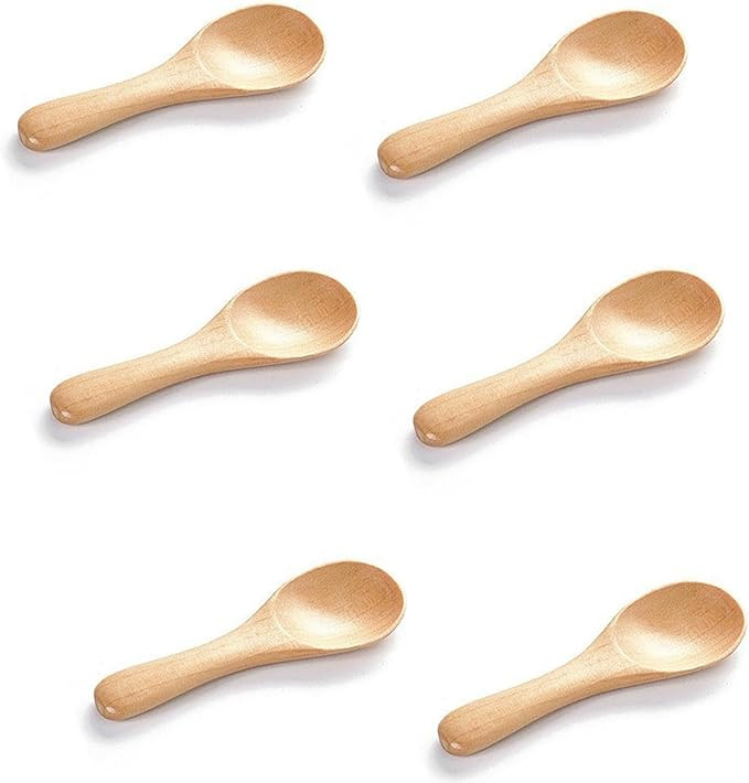 6 PCS Small Wooden Spoons, 3.9 Inch Tiny Spoons for Spices Jars, Mini Wood Condiment Spoons for S... | Amazon (US)
