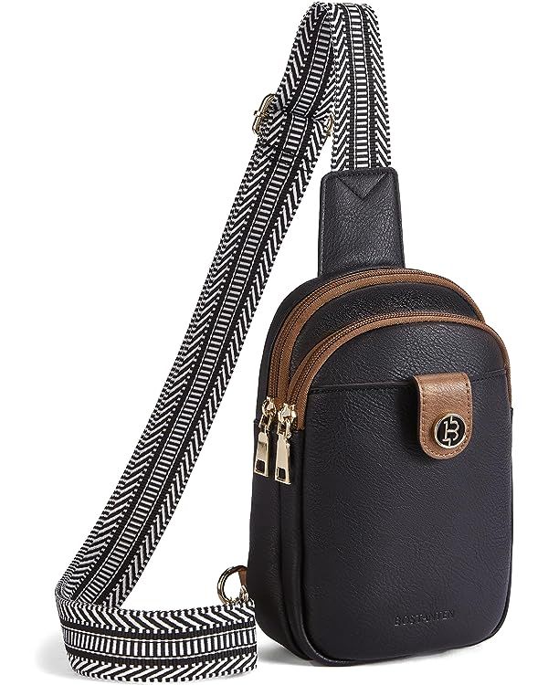 BOSTANTEN Small Sling Bag Crossbody Bags for Women Trendy Crossbody Purse Leather Chest Bag | Amazon (US)