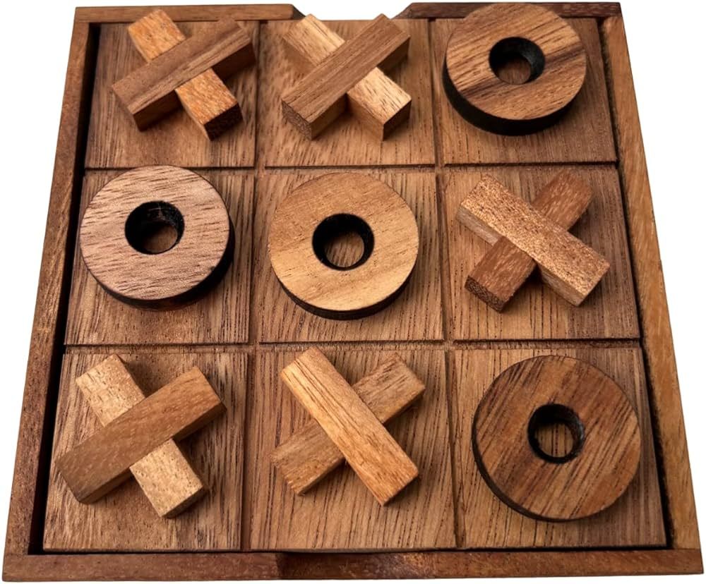 NUTTA - TicTacToe Tic Tac Toe Wooden Board XO OX Games Coffee Table Desk Toy Fun Game with Friend... | Amazon (US)