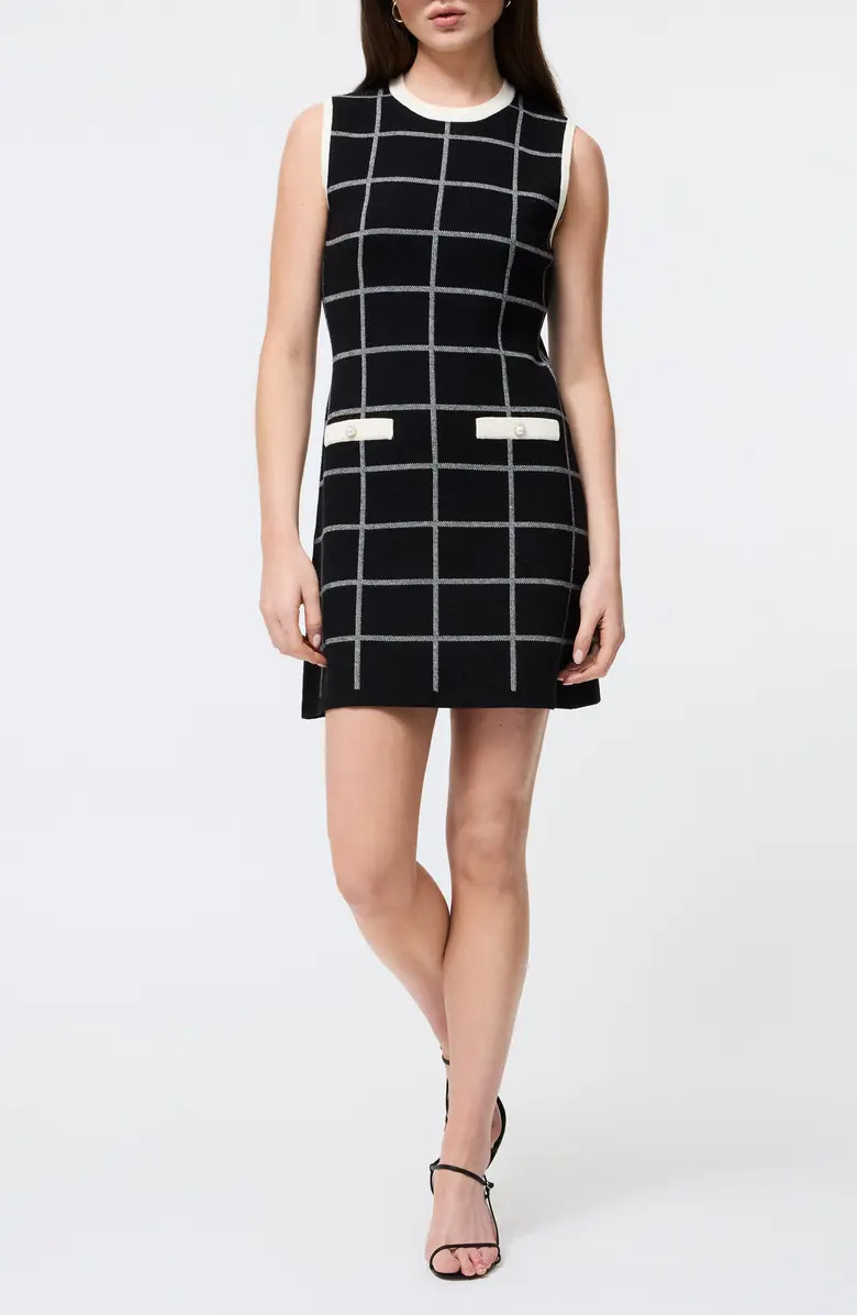 French Connection Check Sleeveless Sweater Minidress | Nordstrom | Nordstrom