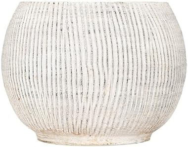 Creative Co-Op Distressed Cream Terracotta Planter with Fluted Texture | Amazon (US)