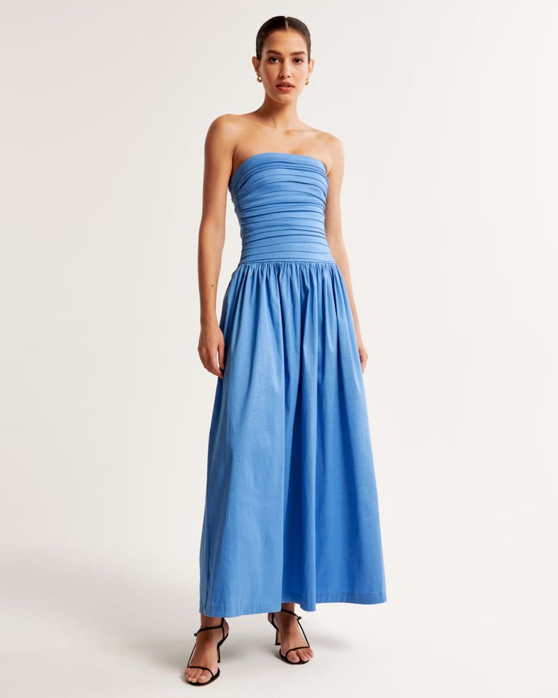Emerson Strapless Drop-Waist Gown | Abercrombie & Fitch (US)