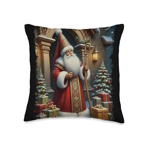 Saint Nicholas St Nick 6 December Christmas Tradition Throw Pillow | Amazon (US)