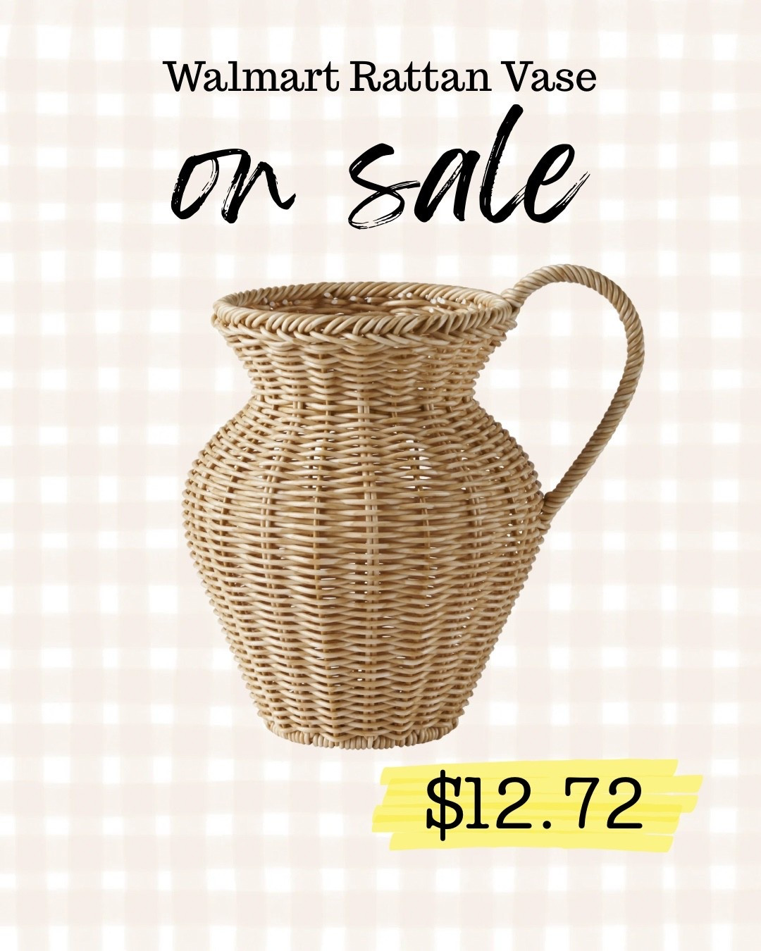 This Walmart rattan handled vase is on sale for $12.72 right now and it won’t last long! Hurry before it sells out. It’s seriously so charming and cute! 🥰 

#LTKFindsUnder50 #LTKHome #LTKSeasonal