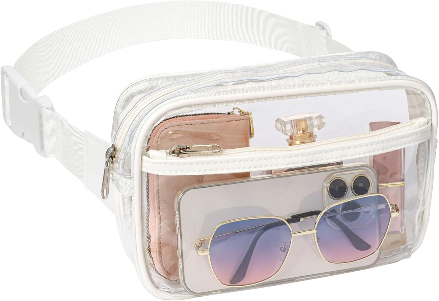 Veckle Clear Fanny Pack Stadium Approved - Clear Bag for Stadium Events Large Belt Bag for Women ... | Amazon (US)