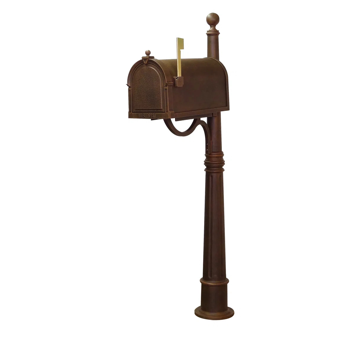 Berkshire Aluminum Post Mounted Mailbox with Magnetic Closure | Wayfair North America