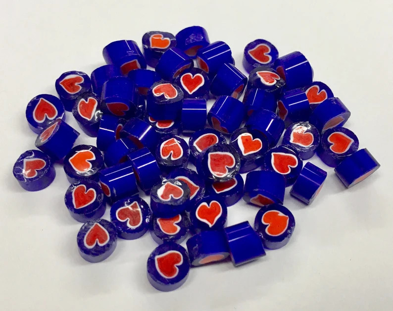 Millefiori Murrano - Hearts | Etsy (US)