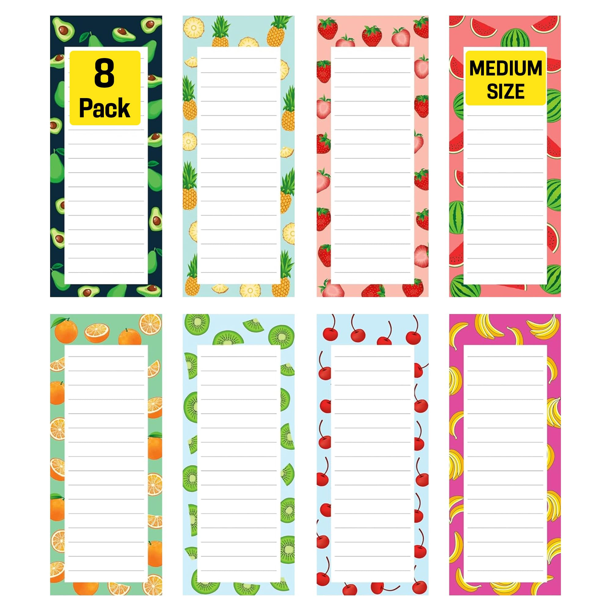 8 Magnetic Notepads \u2013 Notepads for Grocery List, Shopping List, To-Do List, Reminders -Stron... | Amazon (US)