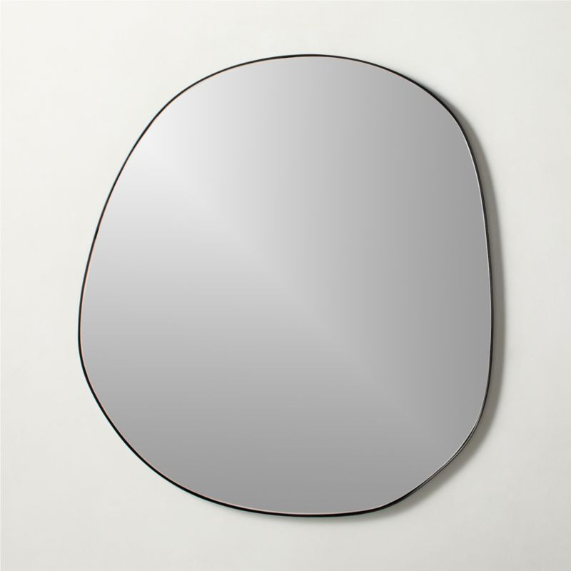 Navone Blackened Brass Wall Mirror 36''x32'' + Reviews | CB2 | CB2