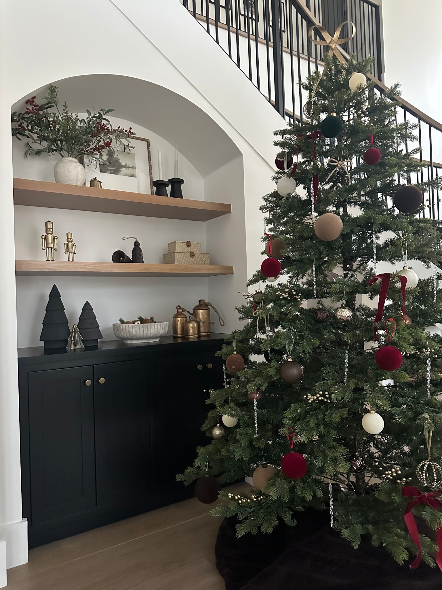 Burgundy Christmas, neutral decor, seasonal decor, classy,classic Christmas,ornaments,bows.stems

#LTKHoliday #LTKSeasonal