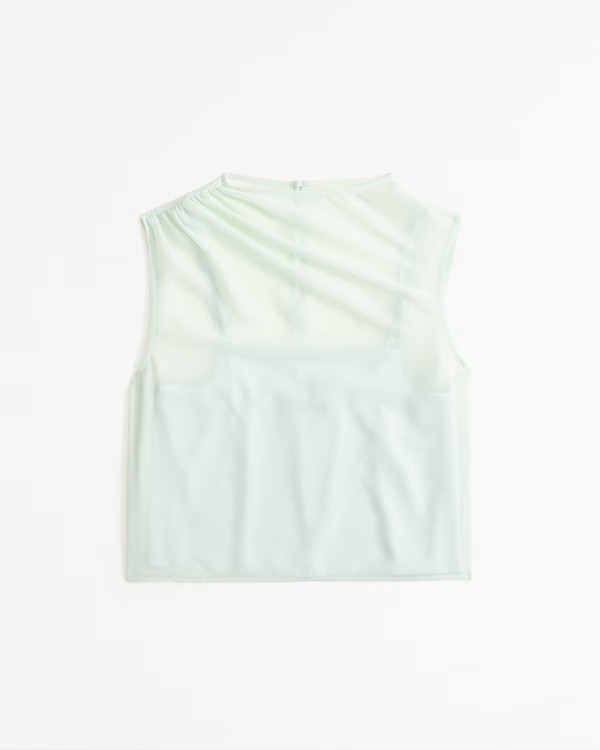 Women's Sheer High-Neck Set Top | Women's Tops | Abercrombie.com | Abercrombie & Fitch (US)