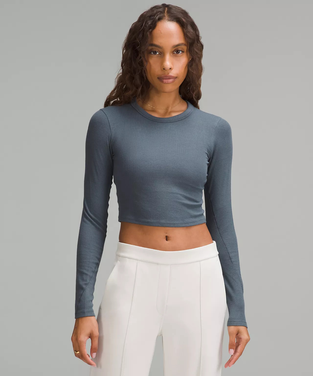 Hold Tight Straight-Hem Cropped Long-Sleeve Shirt | Women's Long Sleeve Shirts | lululemon | Lululemon (US)