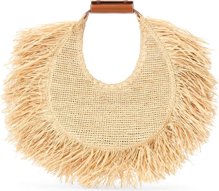 STAUD Moon Fringe Raffia Tote | Nordstrom | Nordstrom