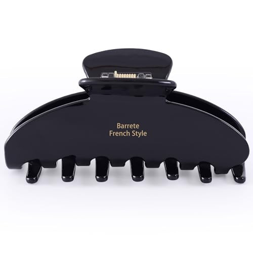 Dwenarry Hair Claw Clips for Thick Hair, Nonslip Large Black Claw Clip, Celluloid Butterfly Jaw Clip, Strong Hold Hair Clips for Women | Amazon (US)