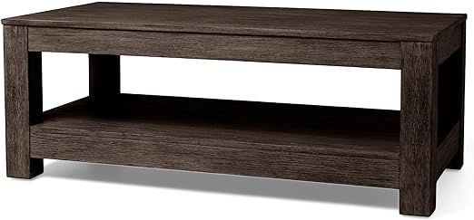 Maven Lane Paulo Wooden Coffee Table in Weathered Brown Finish | Amazon (US)
