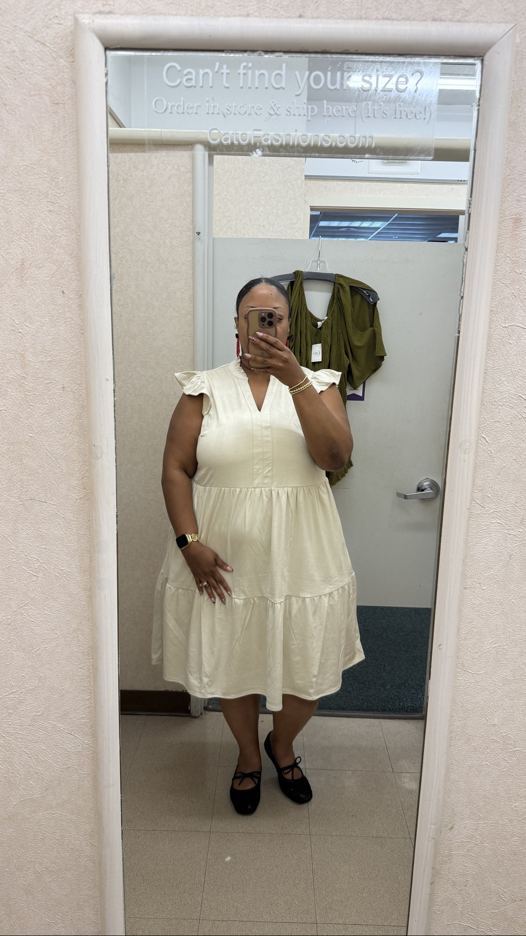 Back in the Cato Fashions dressing room and this faux suede dress is such a cute piece for transitioning into fall! I’m already picturing it with knee-high boots, but some cowboy boots would be so cute too. I love the sleeve details and the neckline it gives the dress a little something extra.

I’m wearing a size 18/20.

And don’t forget Cato Fashions is celebrating 80 years with FREE standard shipping on qualifying full-price orders of $80+ this weekend, September 5–7!

#LTKootd #LTKOver40 #LTKPlusSize