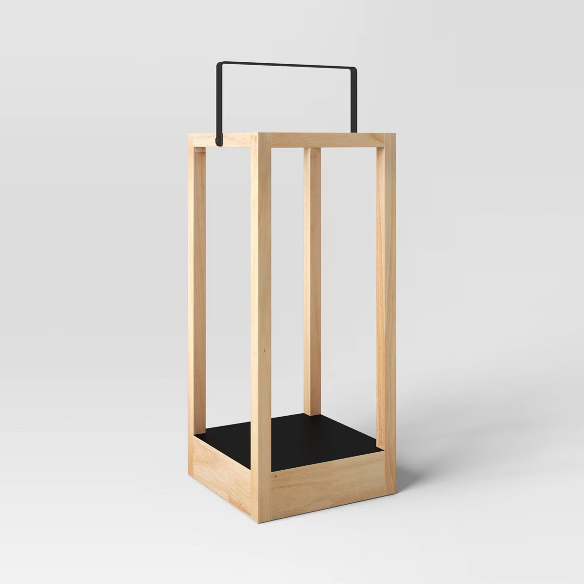 Wood/Iron Outdoor Lantern Candle Holder Brown - Threshold™ | Target