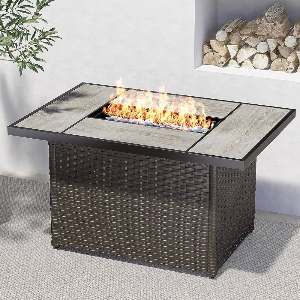Grand Patio Outdoor 43-Inch CSA Safety Approved Gas Fire Pit Table 50000 BTU Rectangle Propane Fi... | Amazon (US)