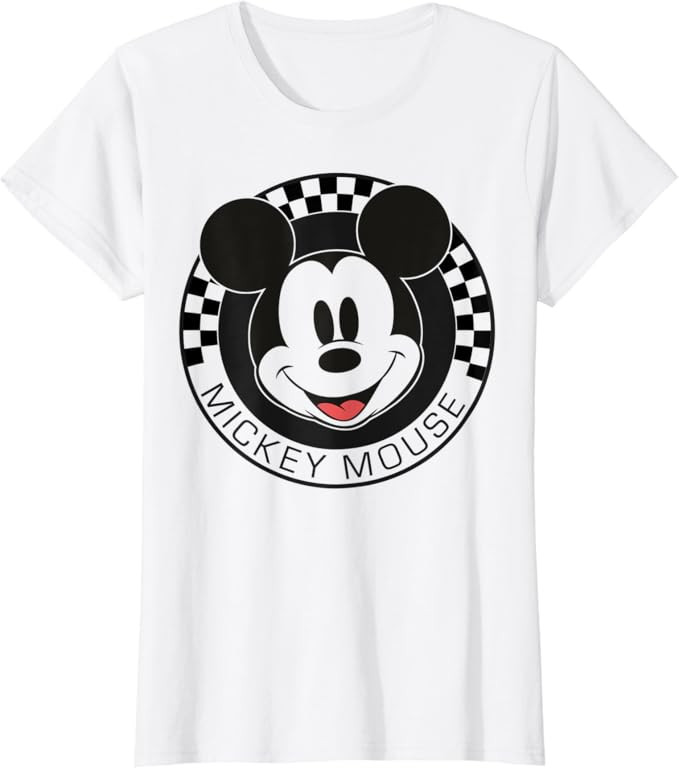 Disney Mickey And Friends Mickey Mouse Checkerboard Circle T-Shirt | Amazon (US)