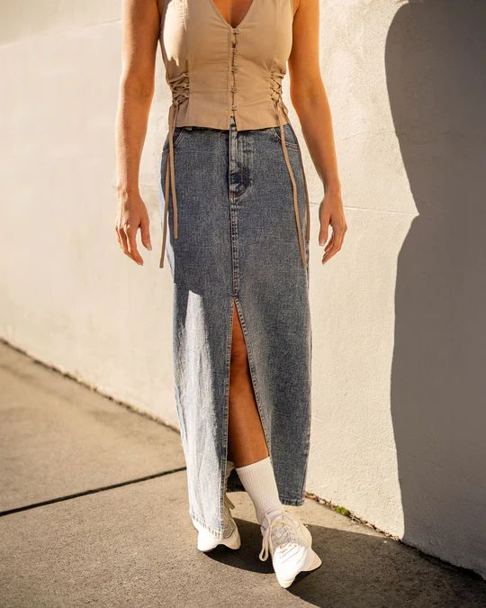 Erica Denim Midi Skirt | VICI Collection