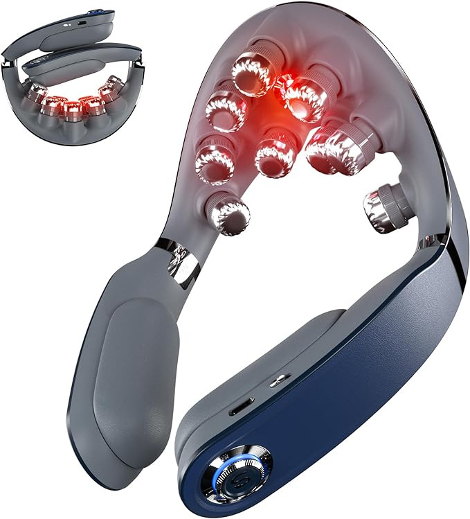 SKG Cordless Neck Massager for Pain Relief Deep Tissue Vibration Foldable Massager,Portable 9D El... | Amazon (US)